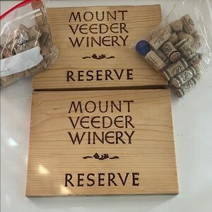 Wooden Wine Crate Panels  Natural Wood plus 50 corks